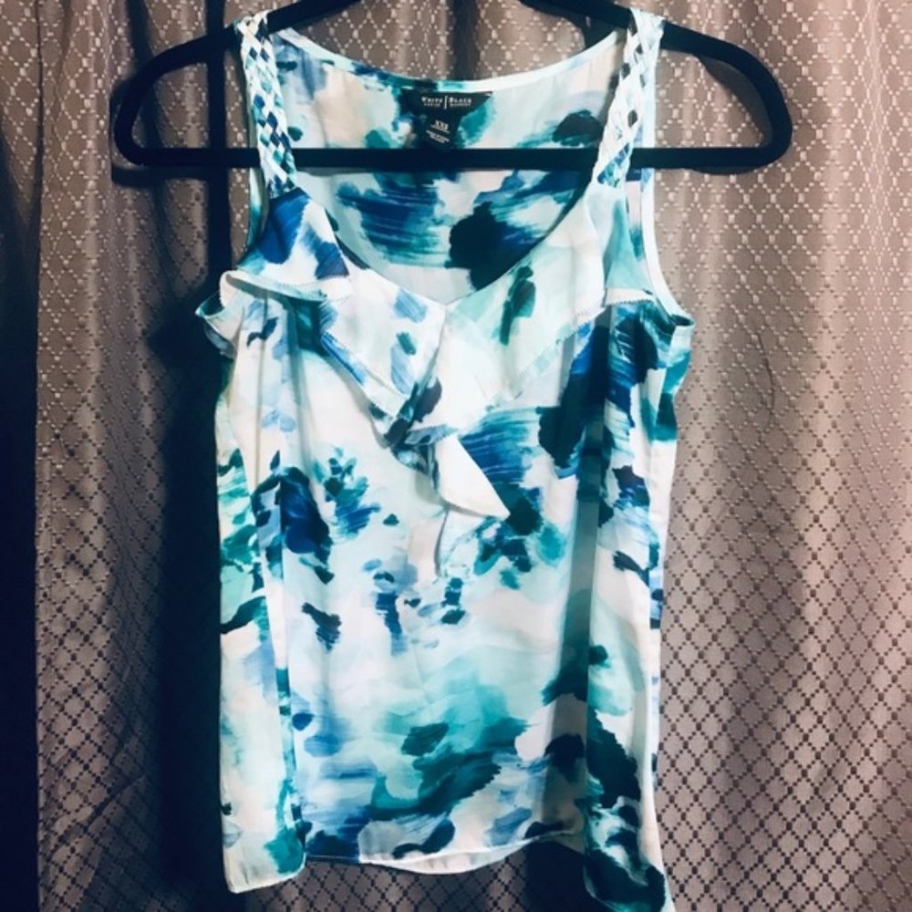 White House Black Market Floral Tank, XXS